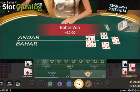 Скрин3. Andar Bahar (SA Gaming) слот
