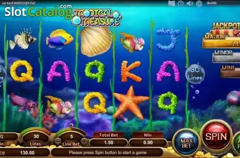 Скрин2. Tropical Treasure (SimplePlay) слот