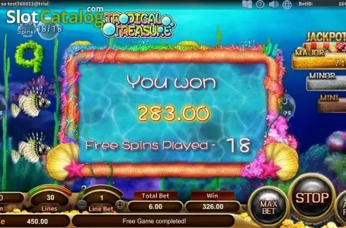 Скрин4. Tropical Treasure (SimplePlay) слот
