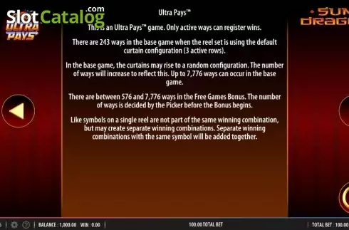 Скрин9. Quick Hit Ultra Pays Sun Dragon слот