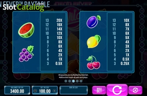 Скрин8. Neon Fever слот