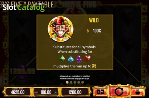 Скрин5. Jokers Five слот