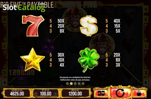 Скрин6. Jokers Five слот