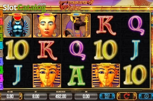 Скрин2. Treasures of Thebes слот