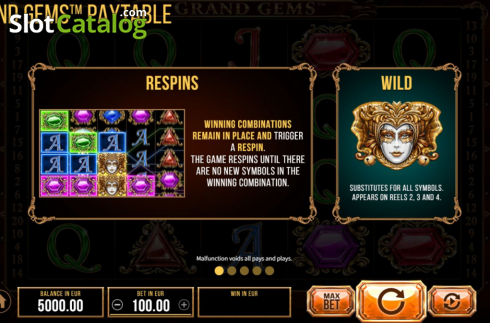 Скрин6. Grand Gems (SYNOT) слот