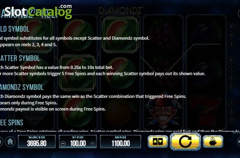 Скрин7. Diamondz слот
