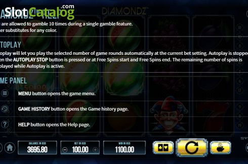 Скрин9. Diamondz слот