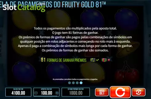 Скрин9. Fruity Gold 81 слот