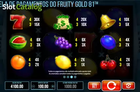 Скрин8. Fruity Gold 81 слот