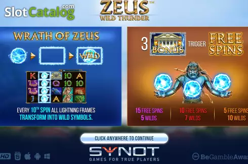 Скрин2. Zeus Wild Thunder слот