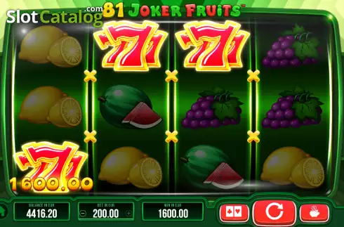 Скрин4. 81 Joker Fruits слот