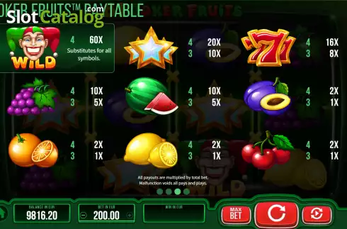 Скрин6. 81 Joker Fruits слот