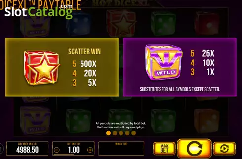 Скрин5. Hot Dice XL слот