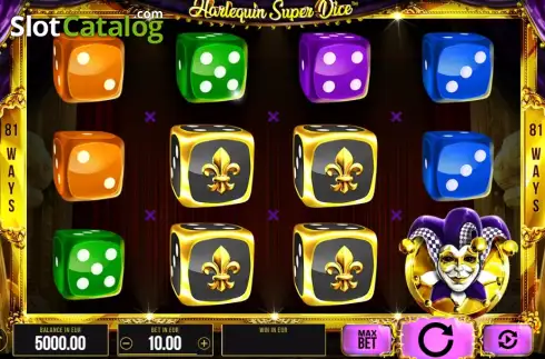 Скрин2. Harlequin Super Dice слот