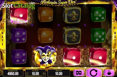 Скрин3. Harlequin Super Dice слот