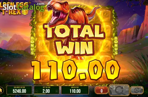 Скрин3. Golden Egg of T-Rex Dice слот