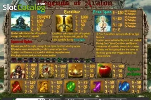 Скрин4. Legends of Avalon слот