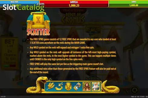 Скрин8. Time of the Titans: Reign of Cronus слот