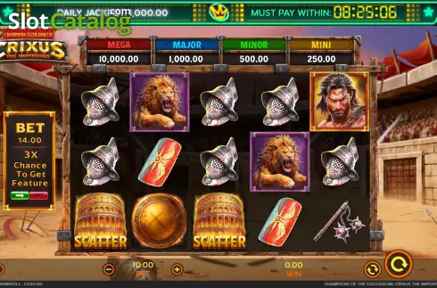 Скрин2. Champions of the Colosseum: Crixus the Impervious слот