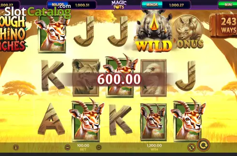 Скрин3. Rough Rhino Riches слот
