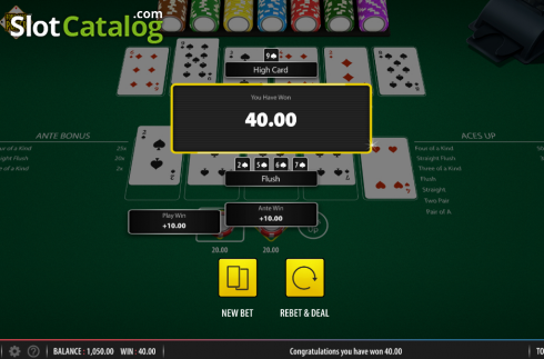 Скрин5. Four Card Poker (Shuffle Master) слот