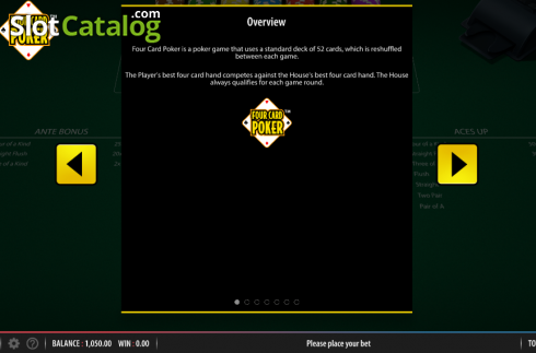 Скрин6. Four Card Poker (Shuffle Master) слот