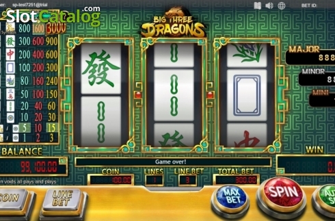 Скрин3. Big Three Dragons (SimplePlay) слот