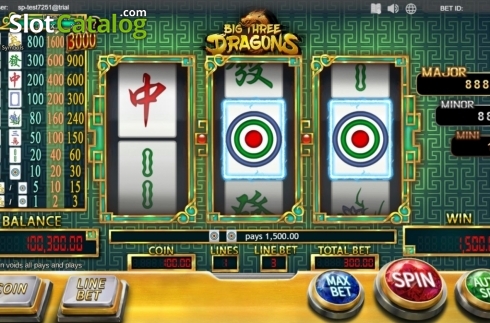 Скрин4. Big Three Dragons (SimplePlay) слот