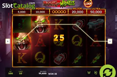 Скрин3. Book of Madness Flaming Link слот