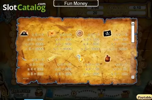 Скрин2. Pirates Treasure Hunt слот