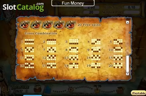 Скрин3. Pirates Treasure Hunt слот