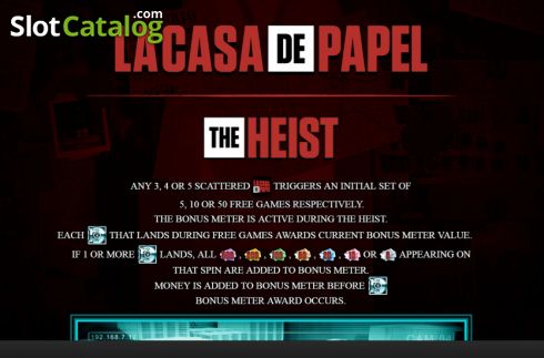 Скрин5. La Casa De Papel Deluxe слот