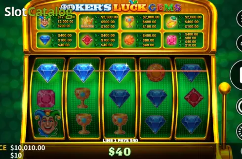 Скрин3. Joker's Luck Gems слот