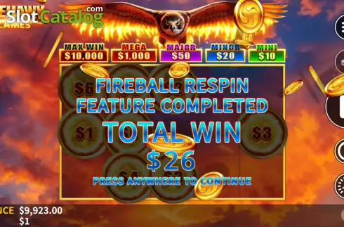Скрин3. Firehawk Flames слот