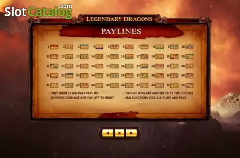Скрин8. Legendary Dragons слот