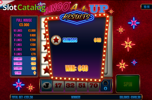 Скрин4. Slingo Ante Up слот