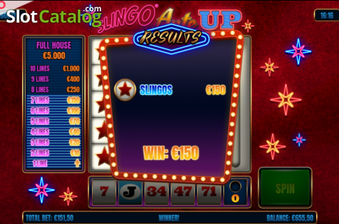 Скрин6. Slingo Ante Up слот