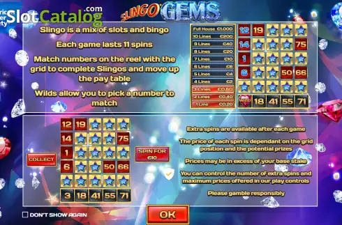 Скрин2. Slingo Gems слот