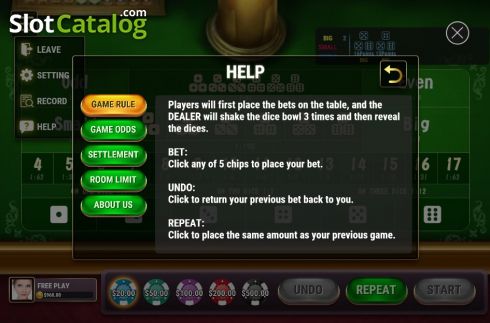 Скрин6. Sic Bo (Slot Factory) слот