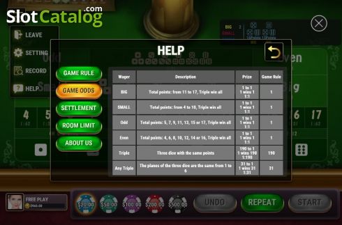 Скрин7. Sic Bo (Slot Factory) слот