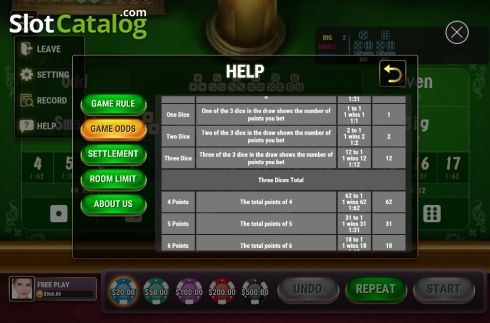 Скрин8. Sic Bo (Slot Factory) слот