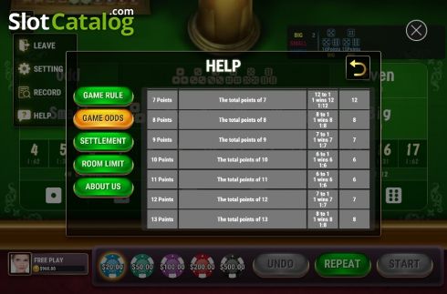 Скрин9. Sic Bo (Slot Factory) слот