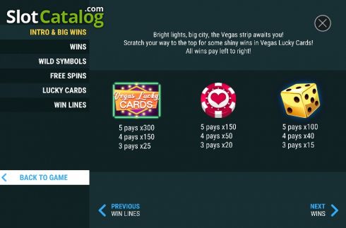 Скрин4. Vegas Lucky Cards слот