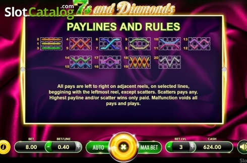 Скрин7. 7s and Diamonds слот