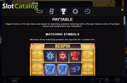 Скрин6. Vegas Gold слот