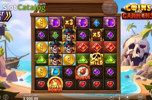 Скрин2. Coins and Cannons слот