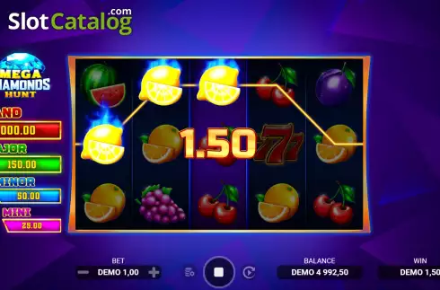 Скрин3. Mega Diamonds Hunt слот