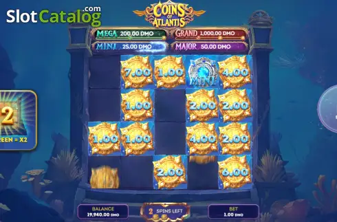 Скрин3. Coins of Atlantis слот
