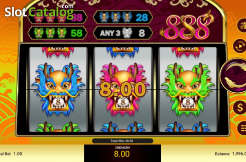 Скрин3. 888 Dragons (Spadegaming) слот