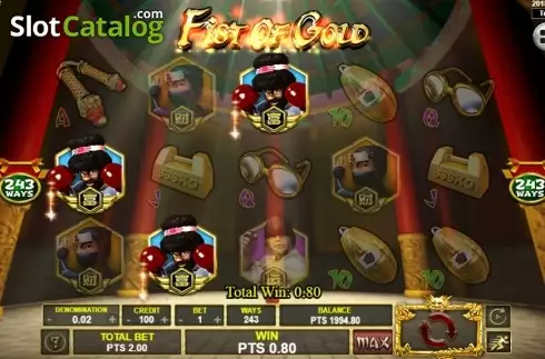 Скрин3. Fist of Gold слот